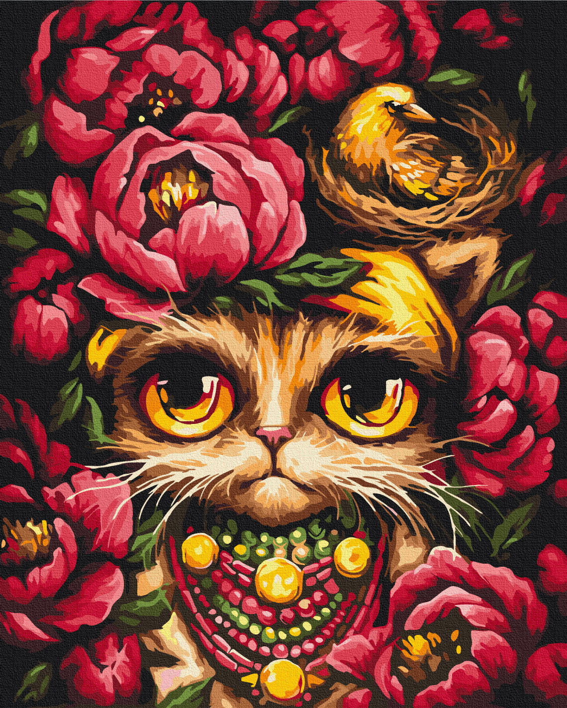 Maalaa numeroin Paint by numbers Sad Kitty © Marianna Pashchuk