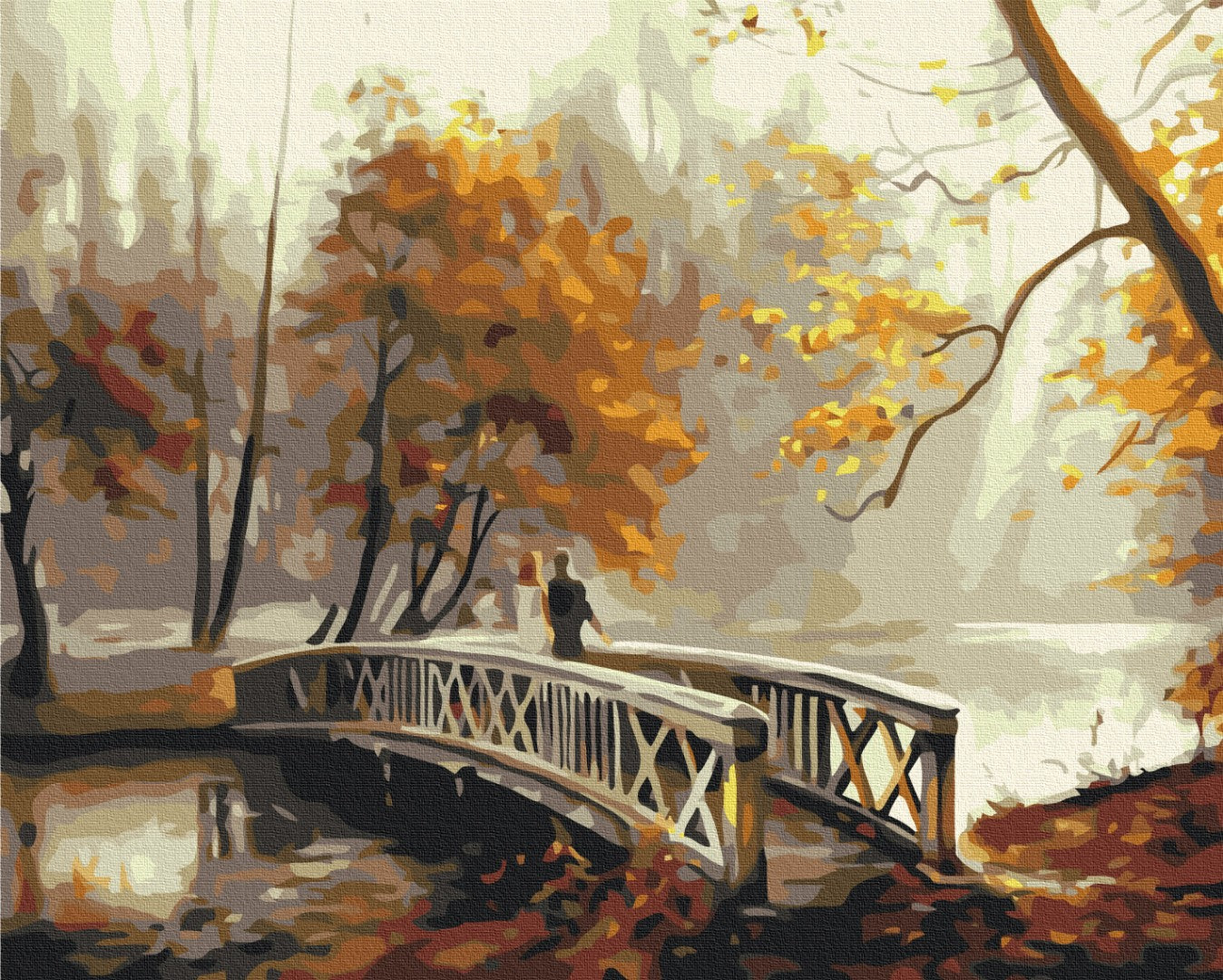 Maalaa numeroin Paint by numbers Autumn fog