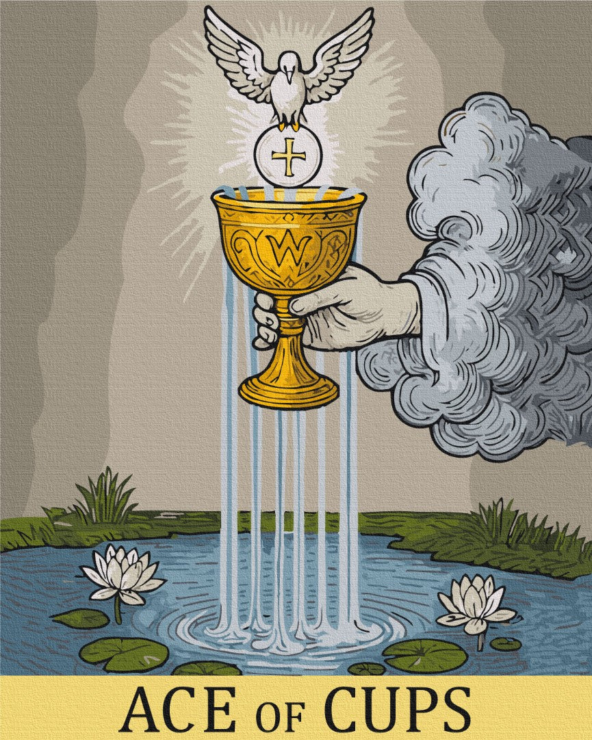 Maalaa numeroin Paint by numbers Ace of Cups