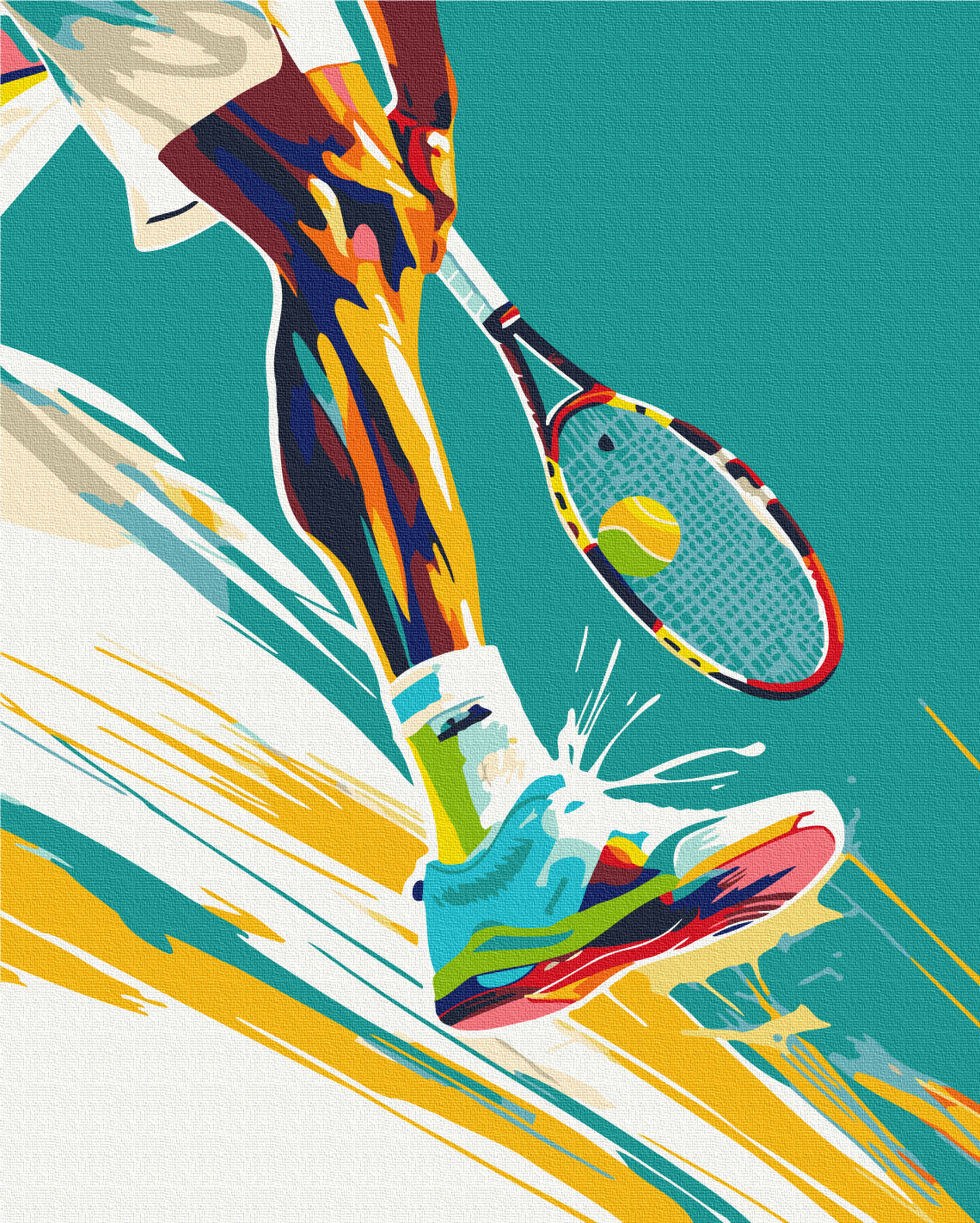 Maalaa numeroin Paint by numbers Play tennis