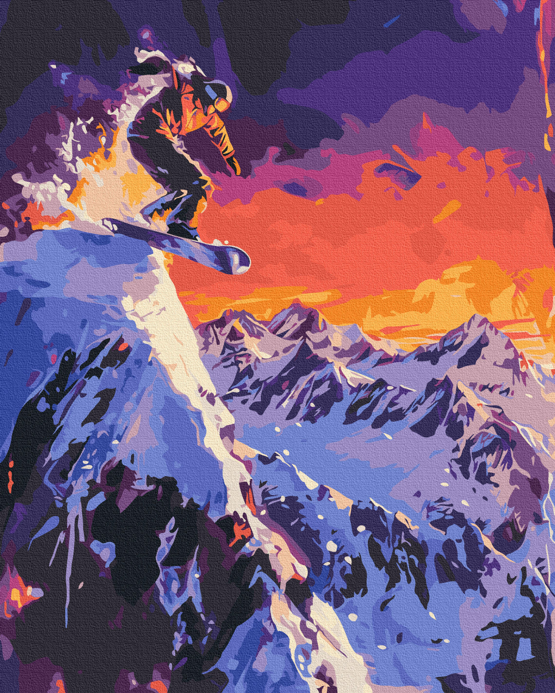 Maalaa numeroin Paint by numbers Conqueror of the mountains
