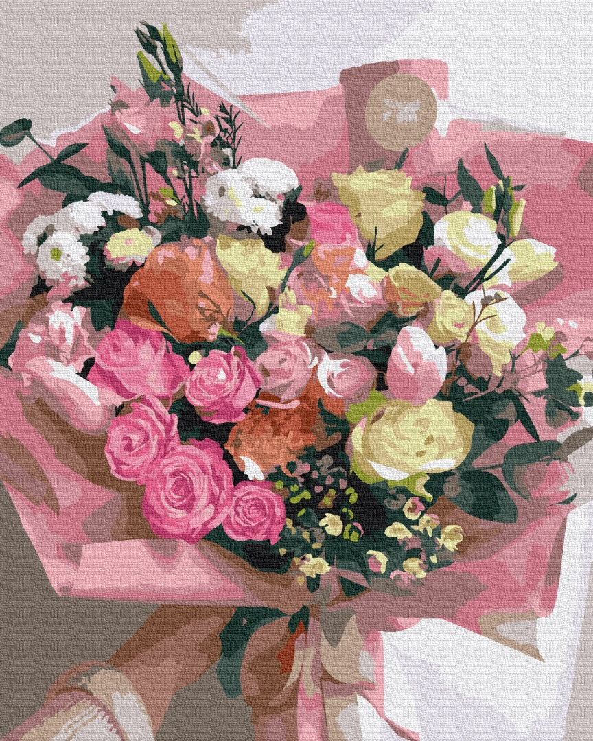 Maalaa numeroin Paint by numbers Bouquet for the most expensive