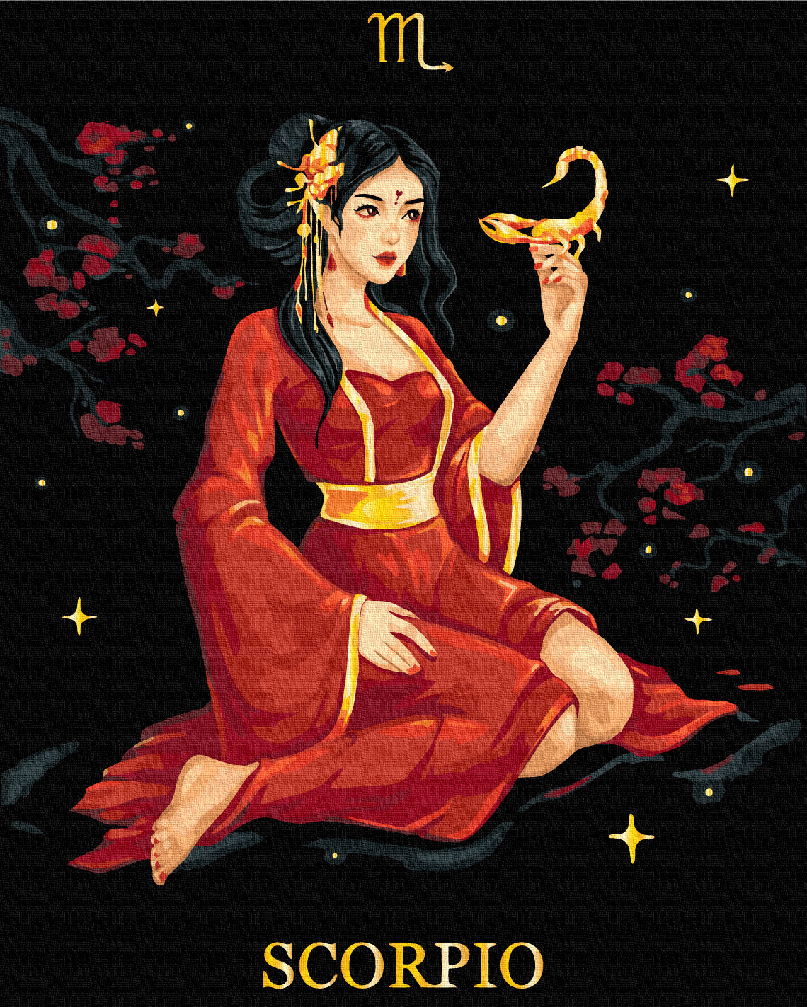 Maalaa numeroin Paint by numbers Scorpio © Solomiya Kovalchuk