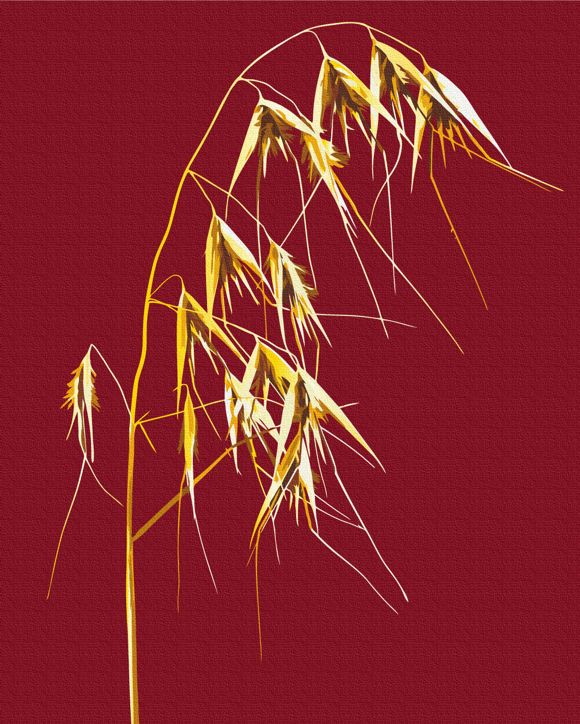 Maalaa numeroin Paint by numbers Golden Wild Oats © Halyna Vitiuk