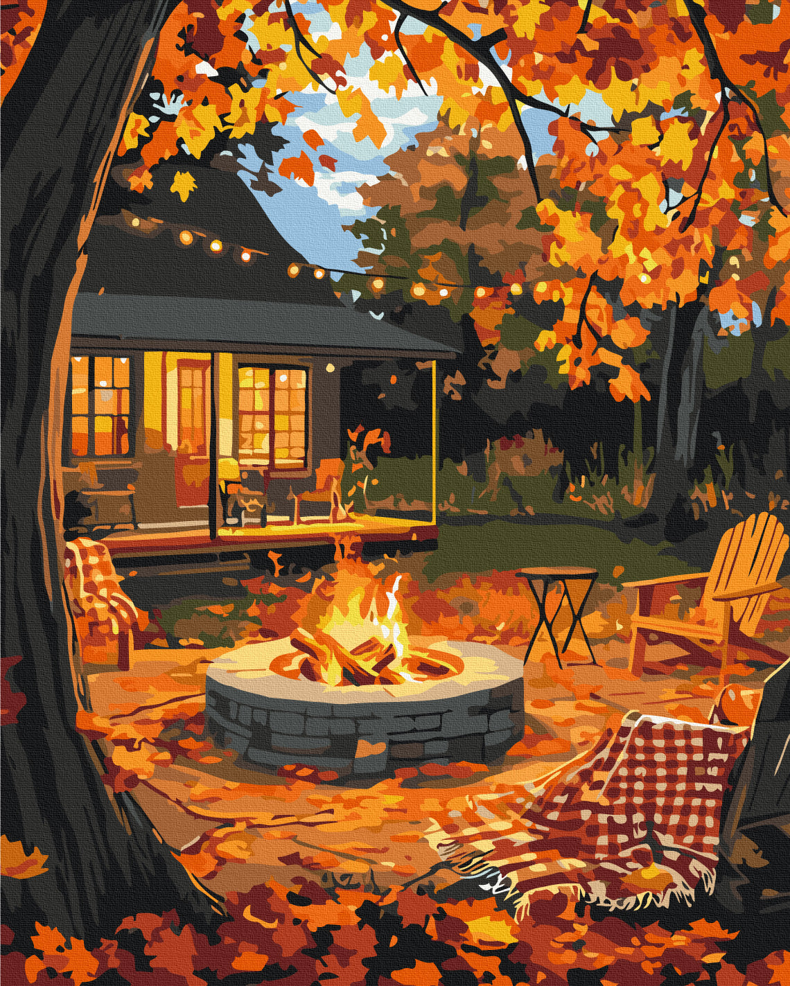 Maalaa numeroin Paint by numbers Autumn aesthetics