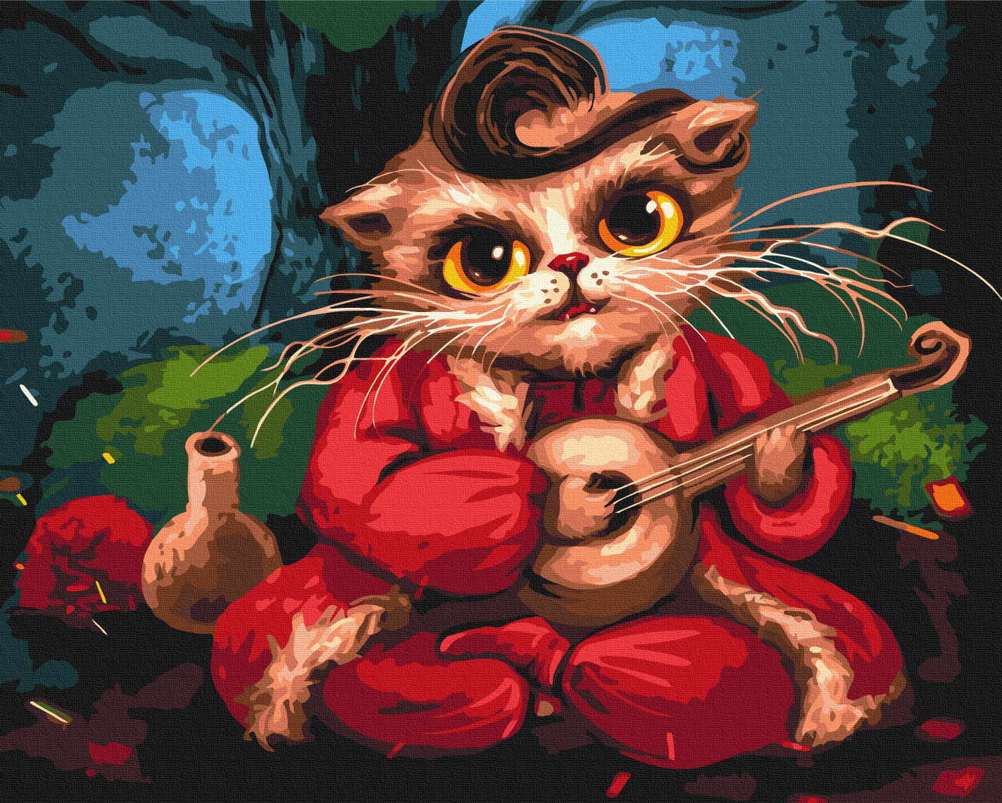 Maalaa numeroin Paint by numbers Cat Mamai © Marianna Pashchuk