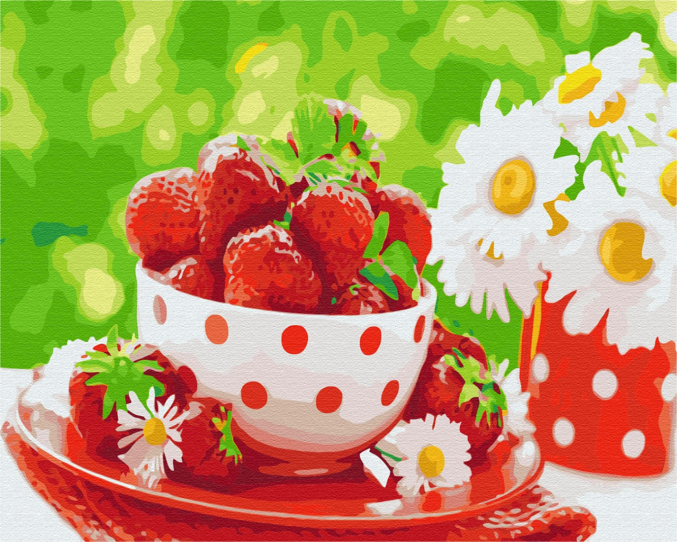 Maalaa numeroin Paint by numbers Strawberry snack