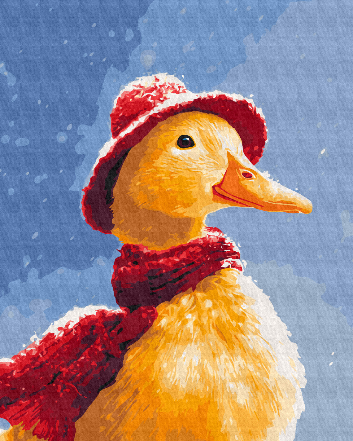 Maalaa numeroin Paint by numbers Winter duck