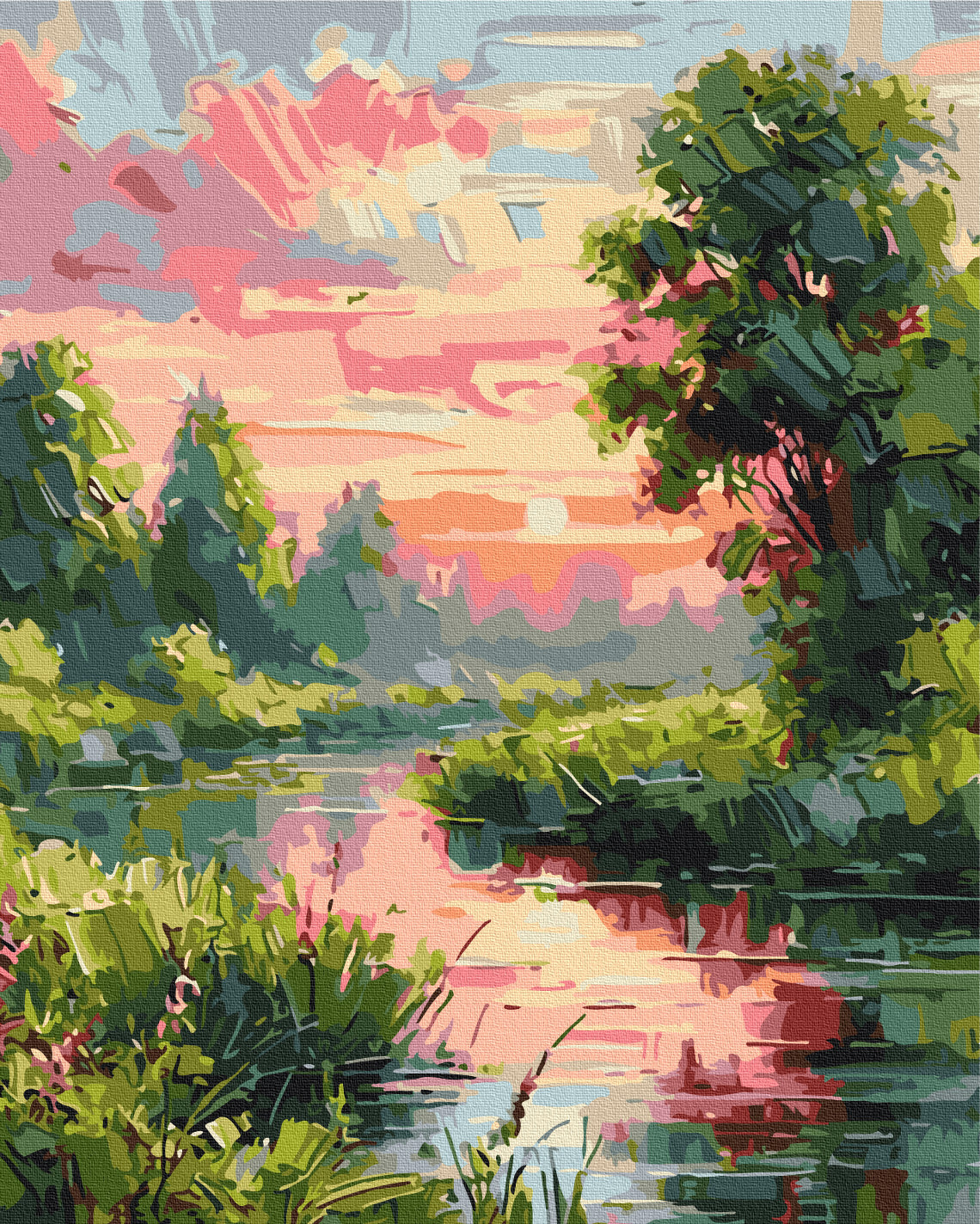 Maalaa numeroin Paint by numbers Cozy landscape © Oleg Loburak