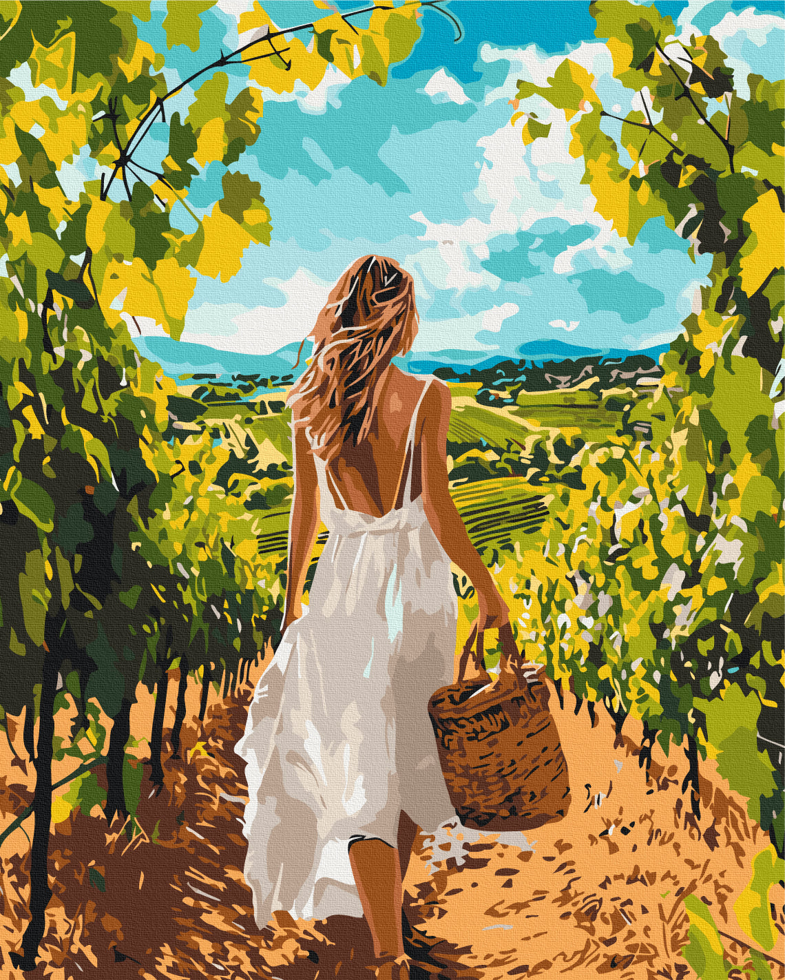 Maalaa numeroin Paint by numbers Grape alley