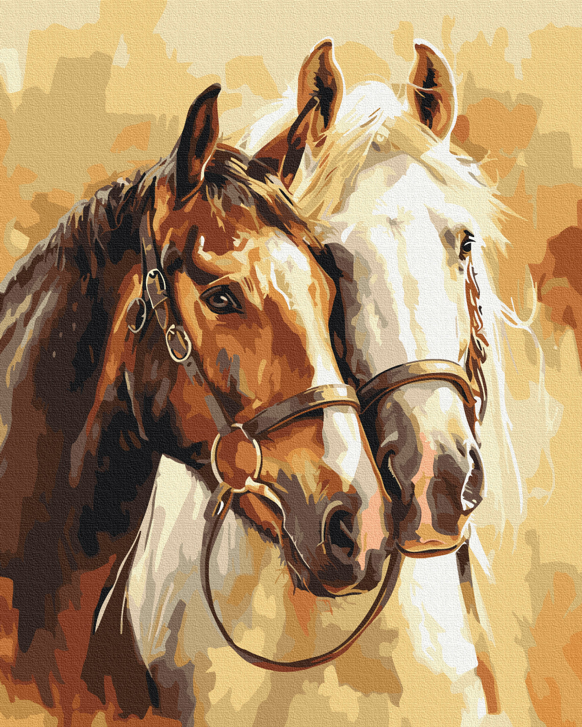 Maalaa numeroin Paint by numbers Noble horses