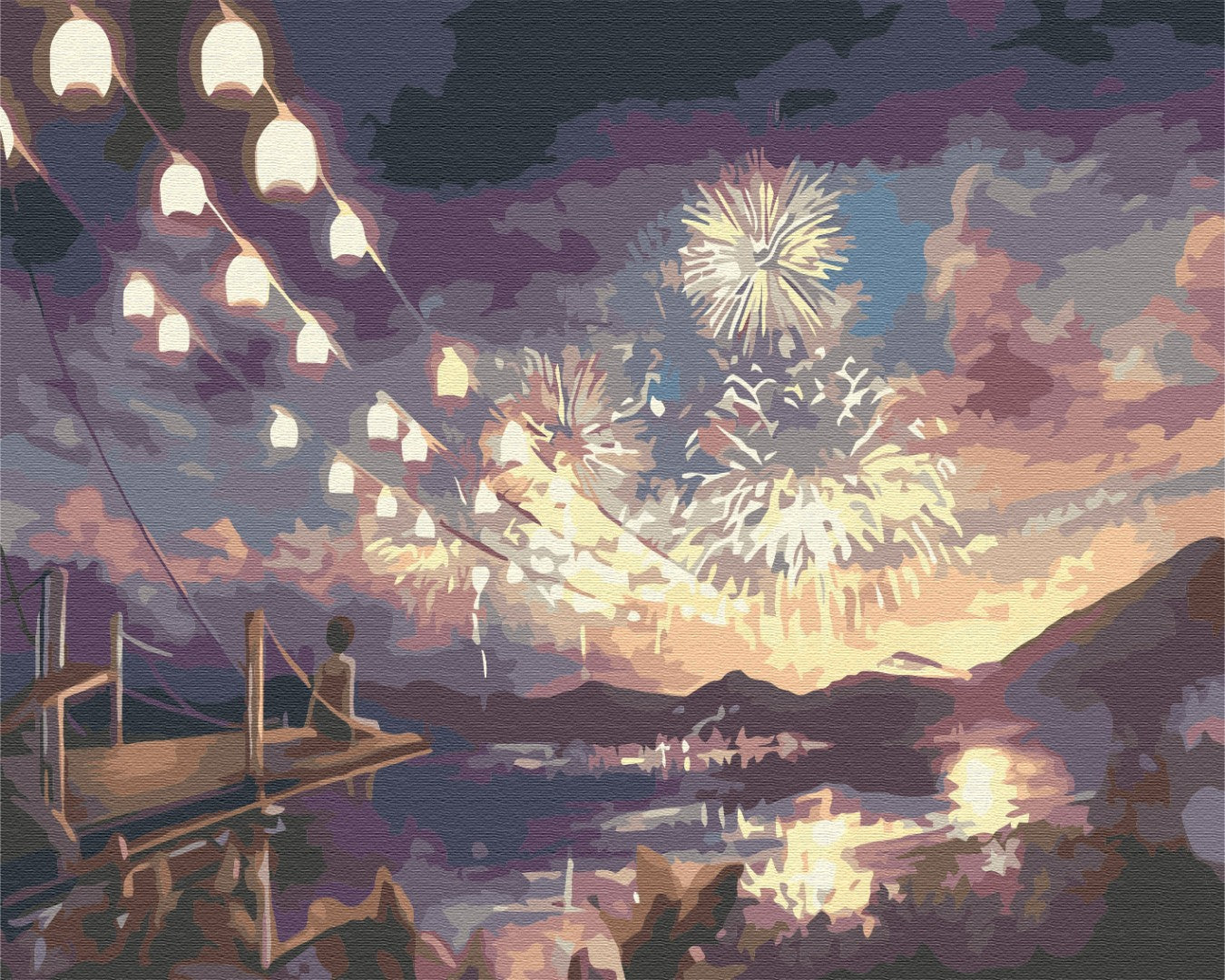 Maalaa numeroin Paint by numbers Holiday atmosphere