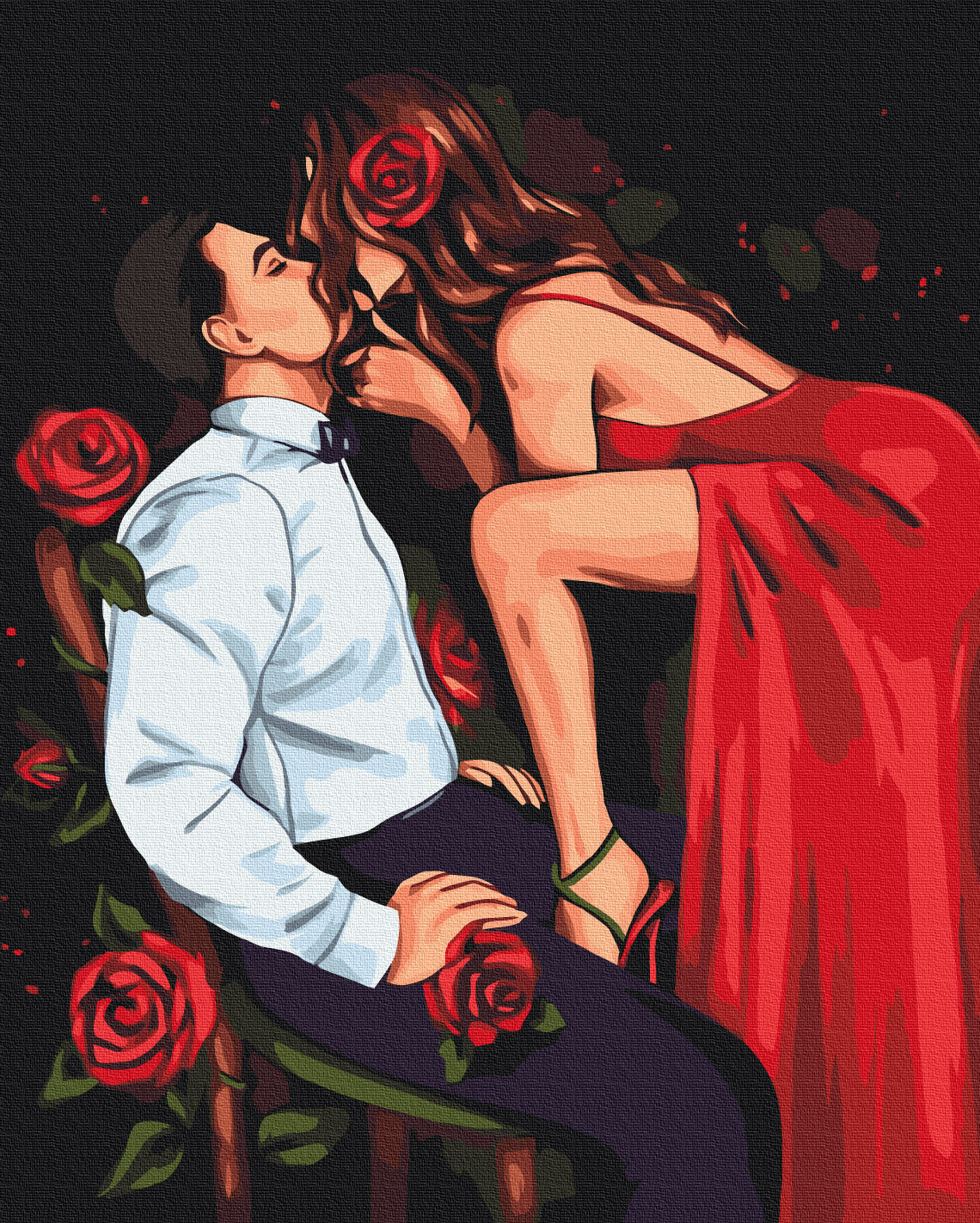 Maalaa numeroin Paint by numbers The Passion of Roses © Alla Berezovska