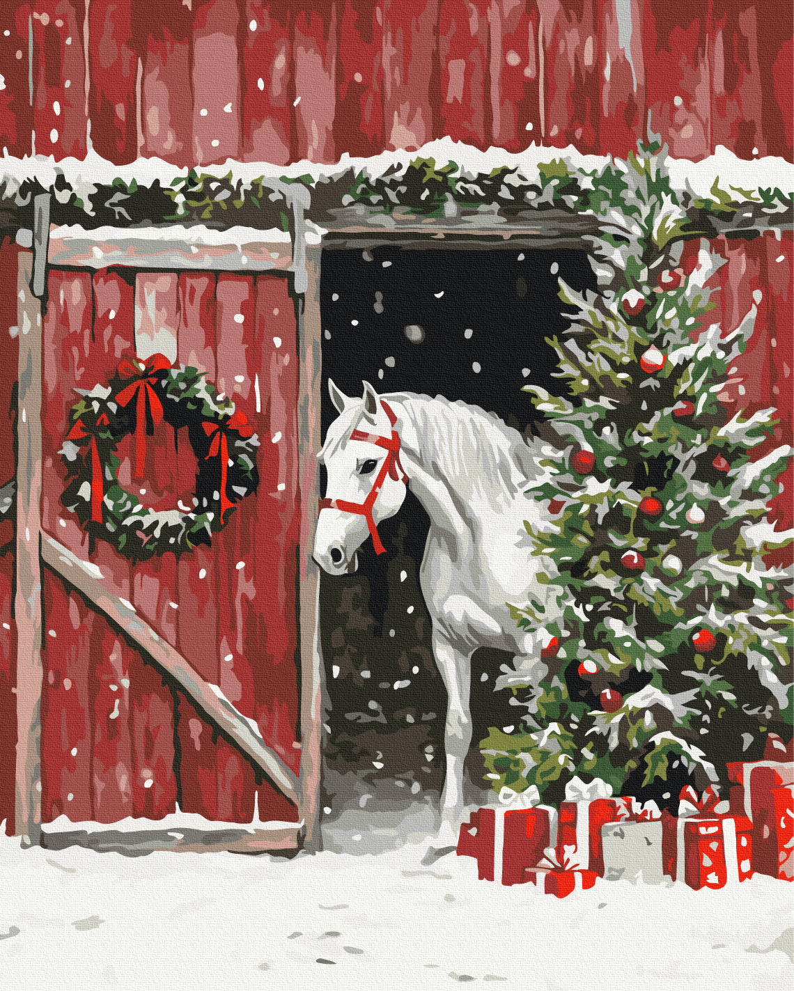Maalaa numeroin Paint by numbers To the sound of hooves and snow