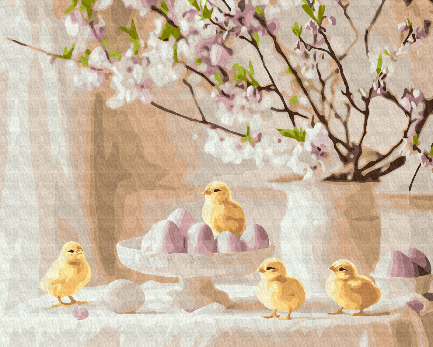 Maalaa numeroin Paint by numbers Festive Easter arrangement