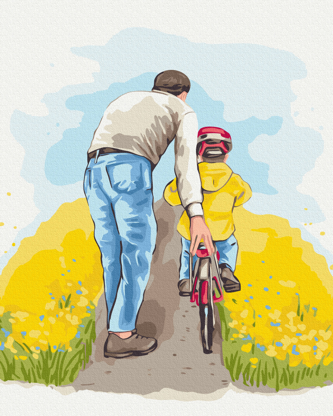 Maalaa numeroin Paint by numbers Together with dad ©Alla Berezovska