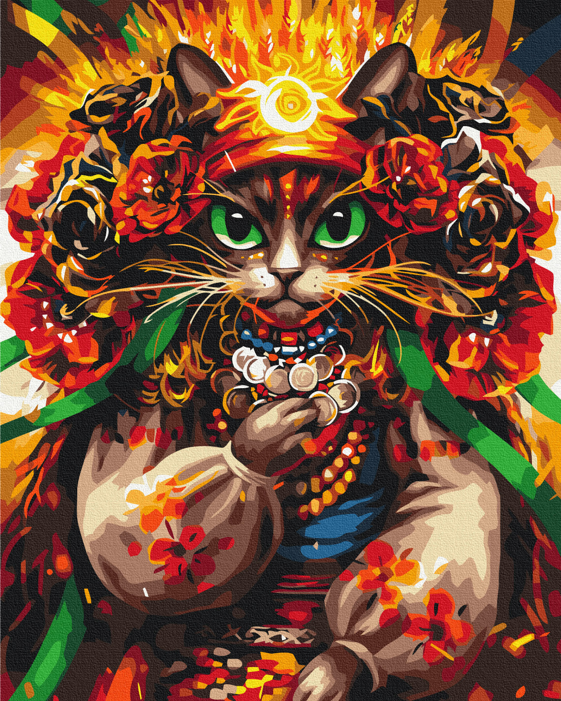 Maalaa numeroin Paint by numbers Fortune-telling cat © Marianna Pashchuk
