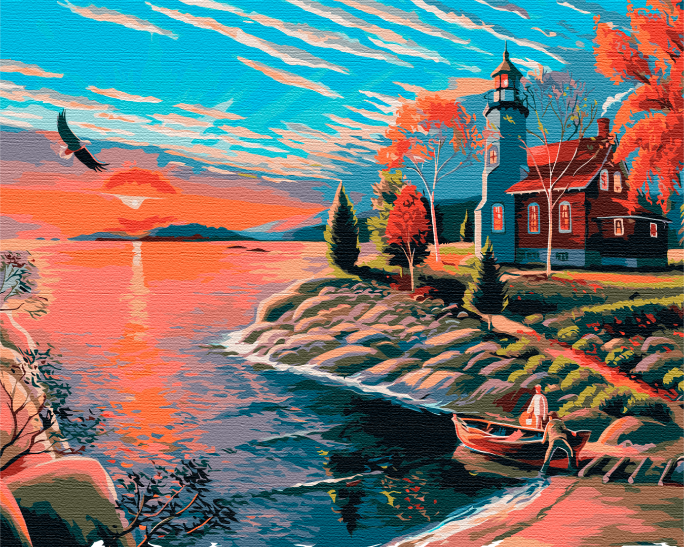 Maalaa numeroin Paint by numbers Picturesque morning