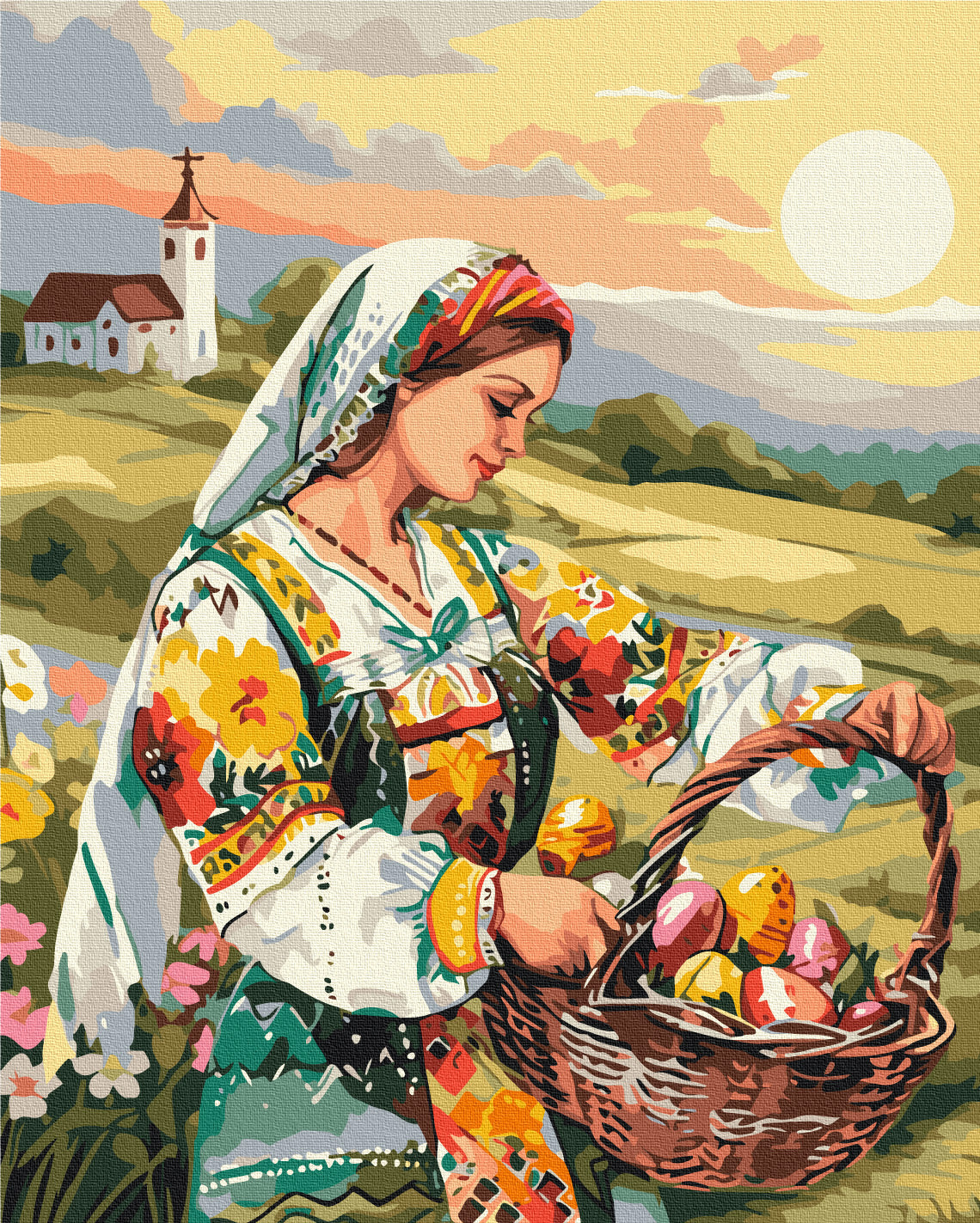Maalaa numeroin Paint by numbers Easter dawn