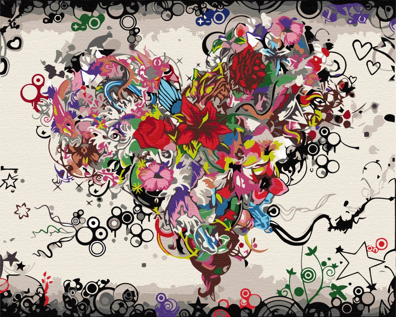 Maalaa numeroin Paint by numbers Love in detail