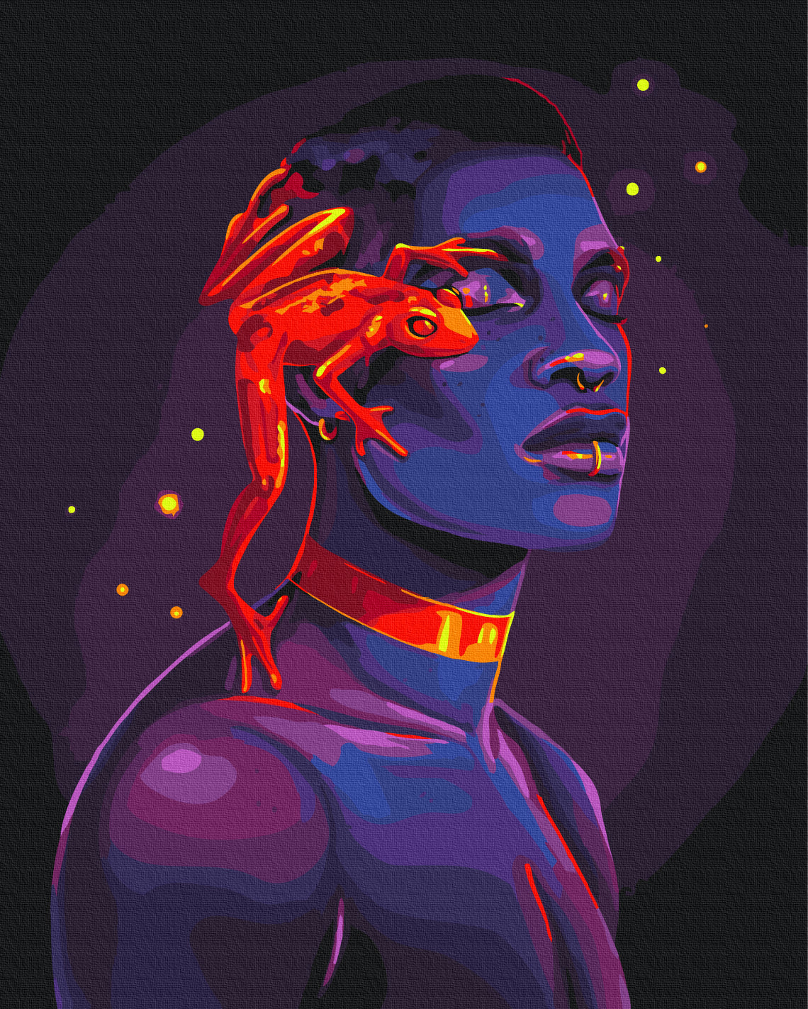 Maalaa numeroin Paint by numbers Neon friend © Solomiya Kovalchuk
