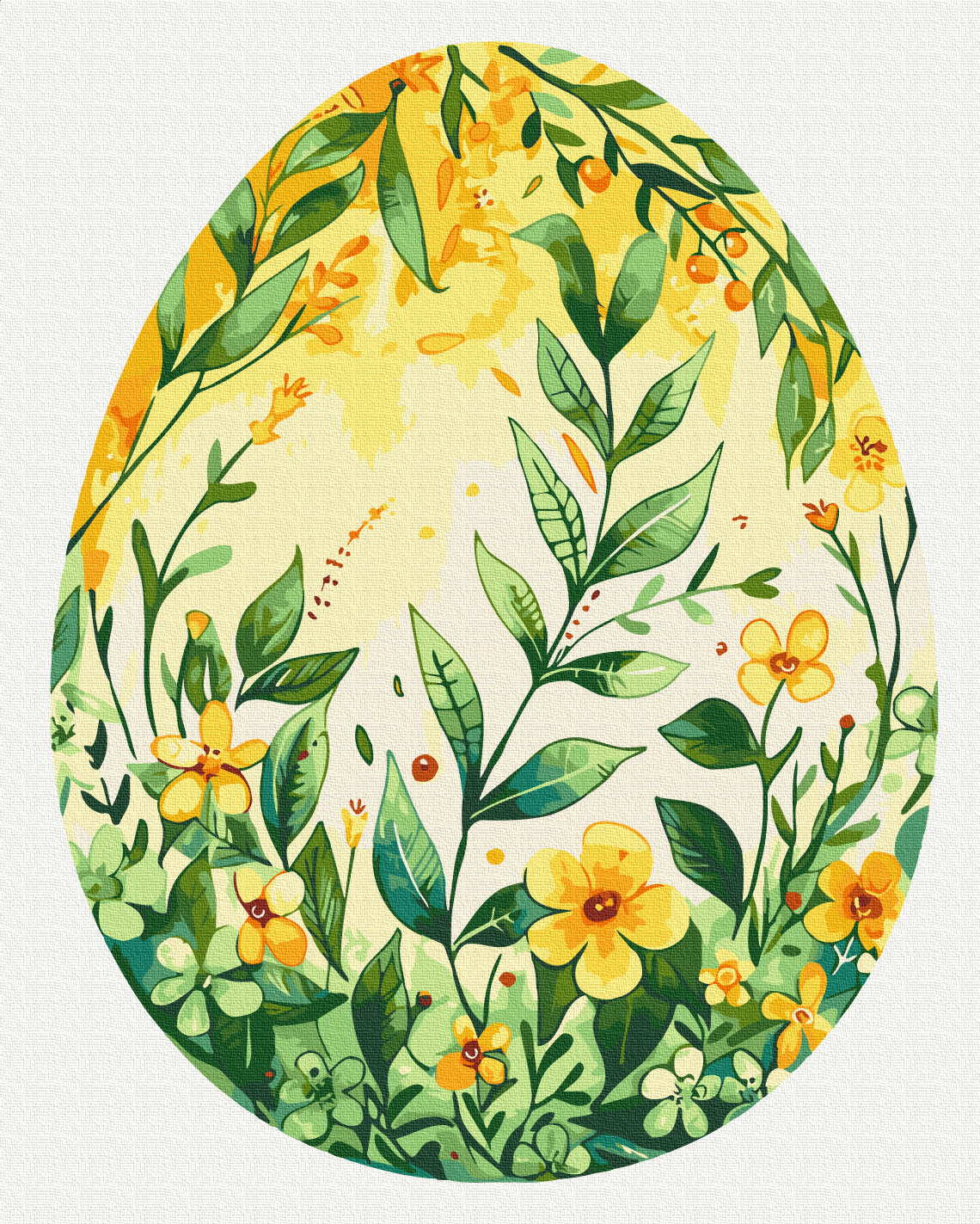 Maalaa numeroin Paint by numbers Flower Easter egg