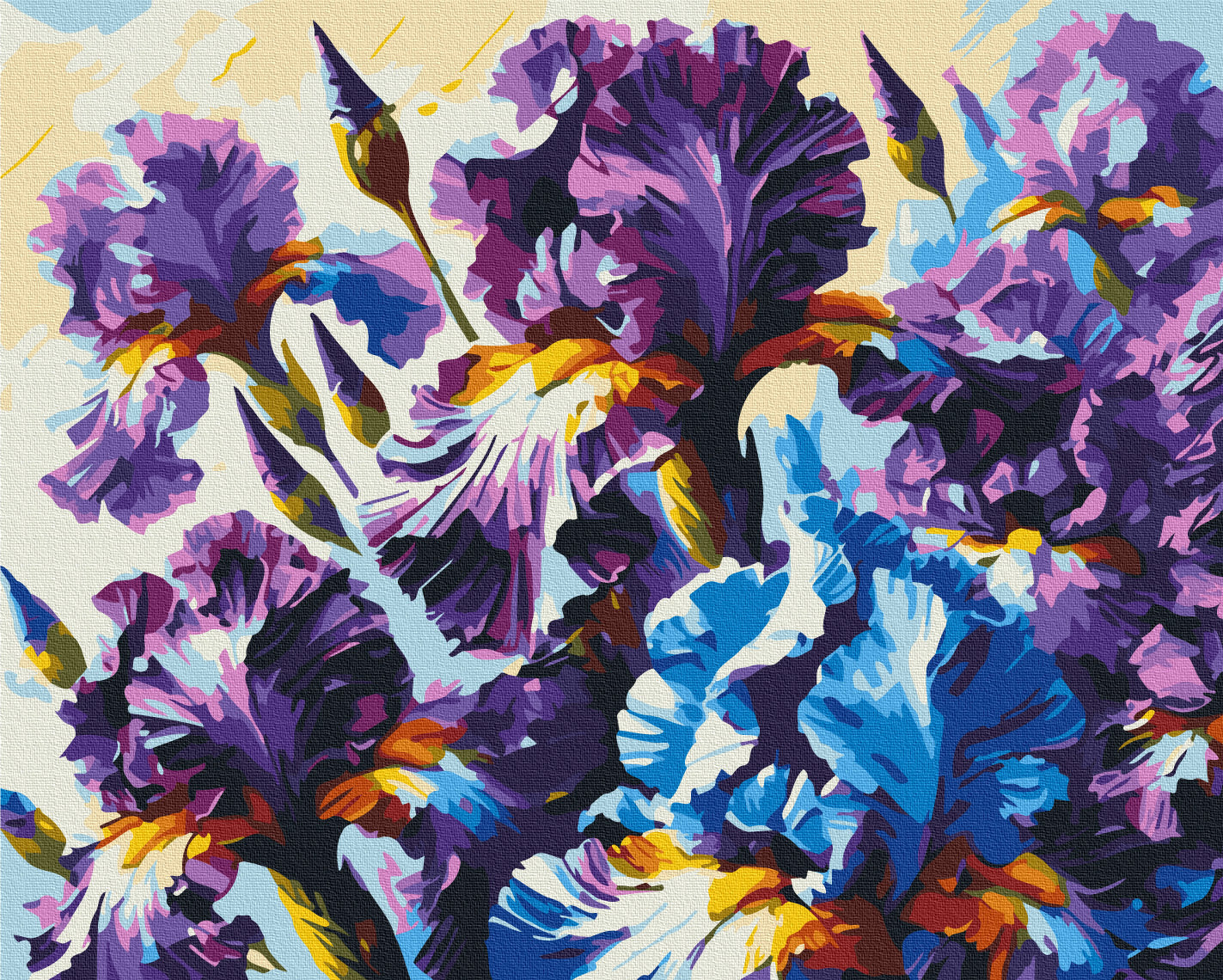 Maalaa numeroin Paint by numbers Fragrant irises © Oleg Loburak