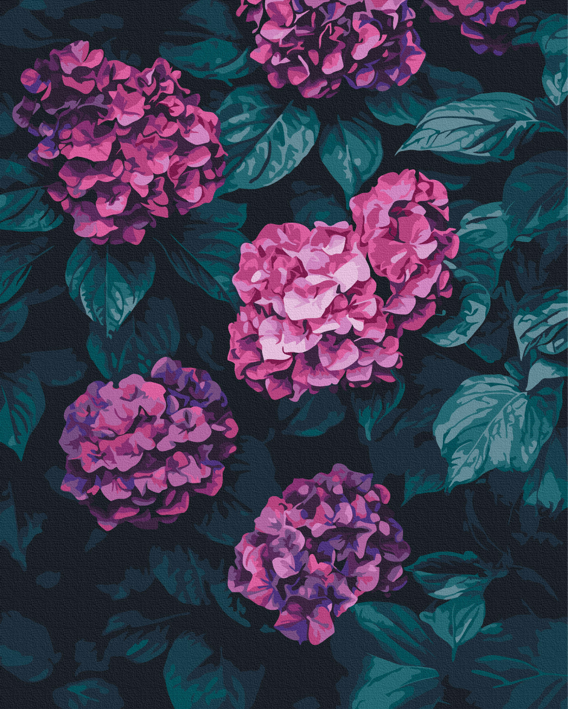Maalaa numeroin Paint by numbers The fairytale hydrangea