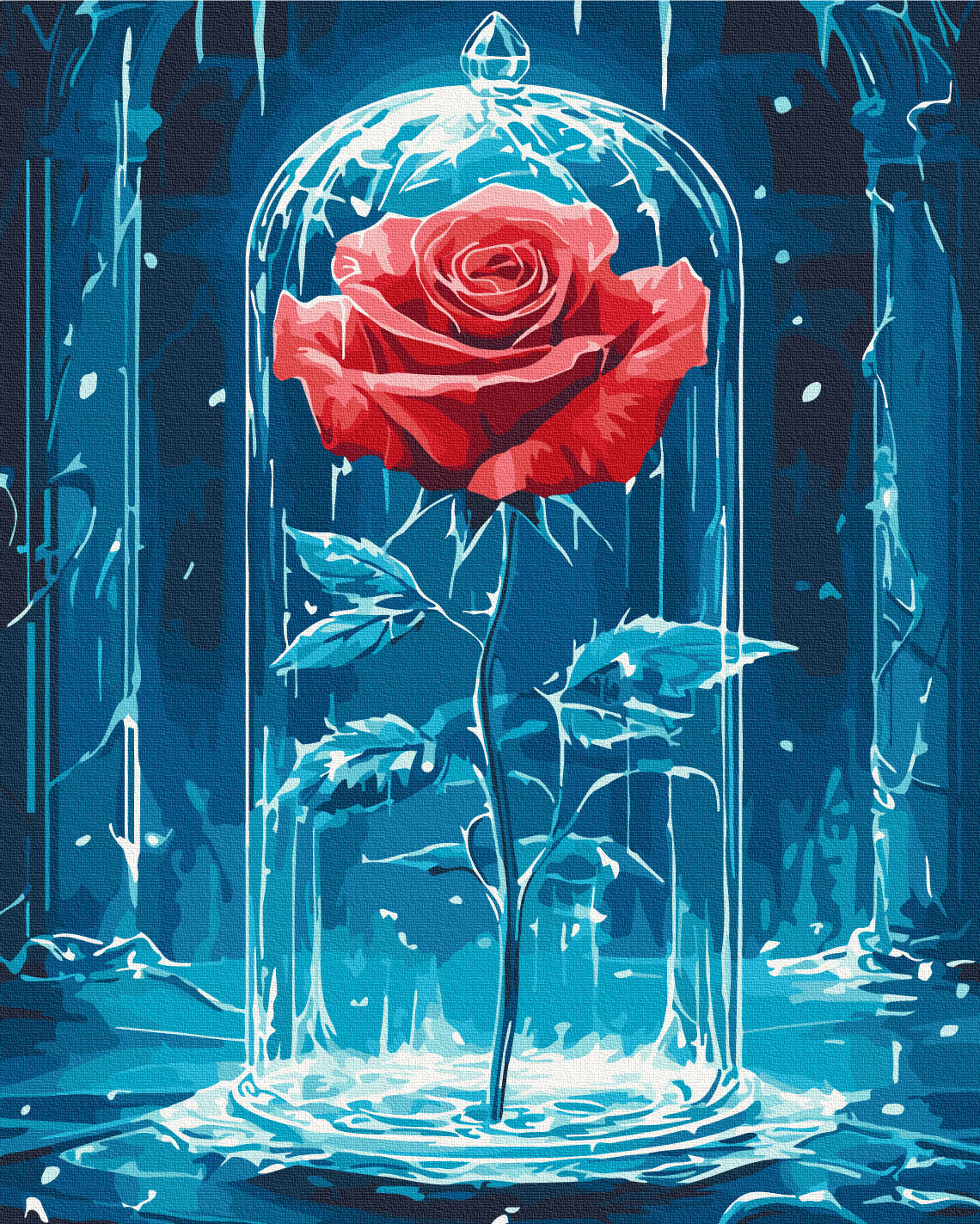 Maalaa numeroin Paint by numbers The ice rose