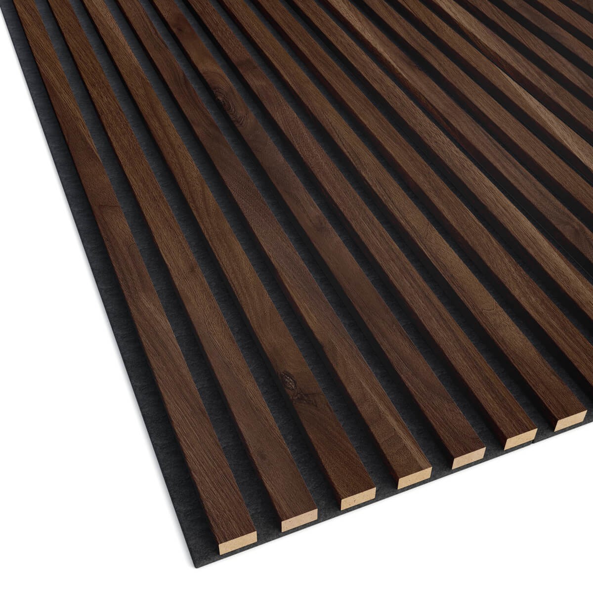 Akustinen rimapaneeli Walnut, minimalistinen paneelipinta