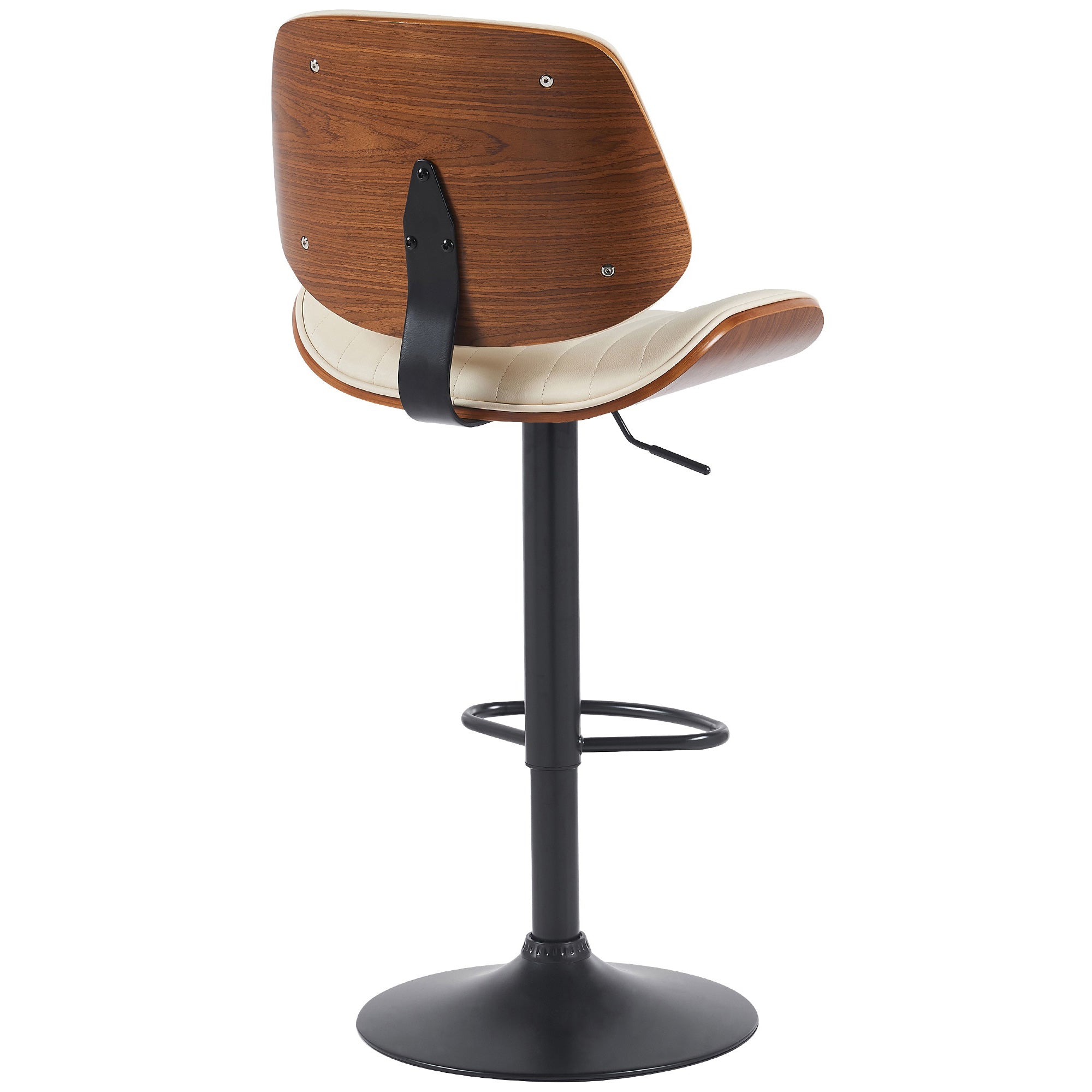 Baarituoli walnut creme vaalea puinen