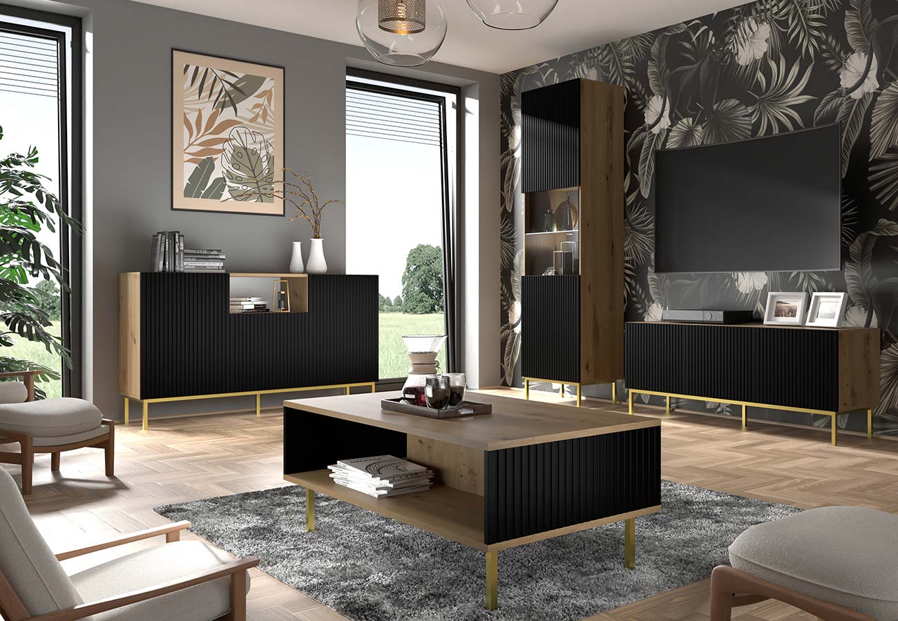 Kalustesarja Ravenna B matta musta tammi