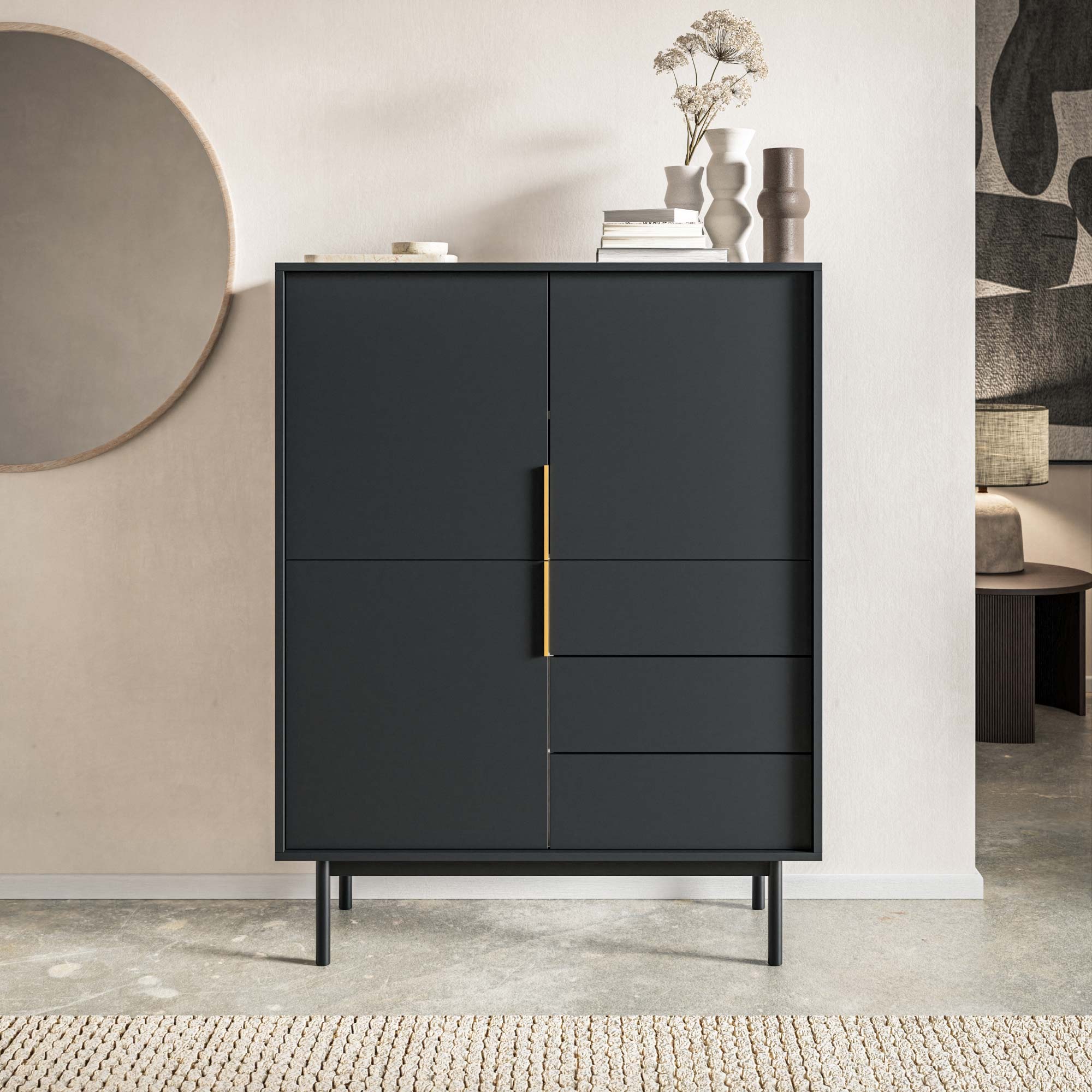 Lipasto viva 104cm mattamusta