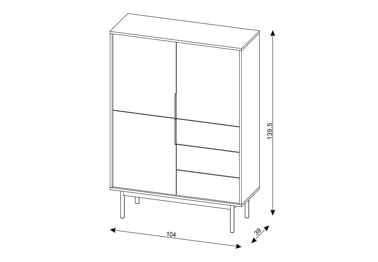 Lipasto viva 104cm mitat