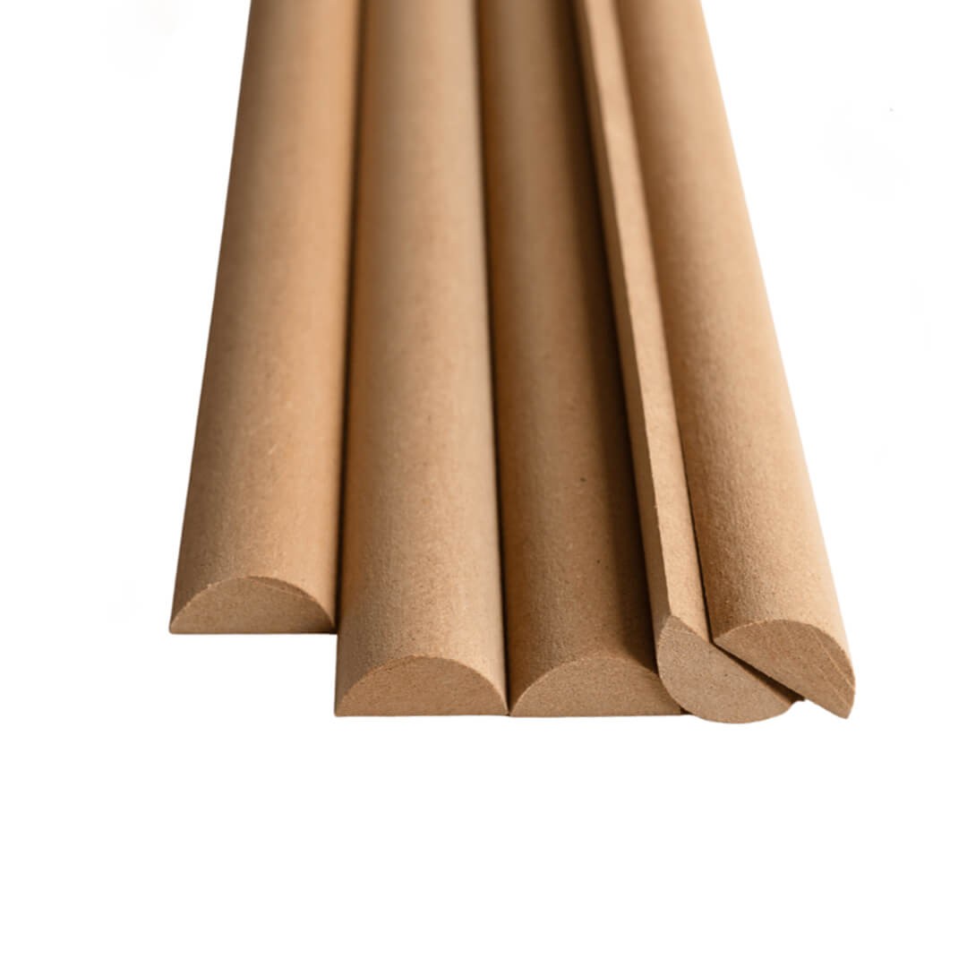 Maalattava puolipyöreä MDF-lista 12x29 mm
