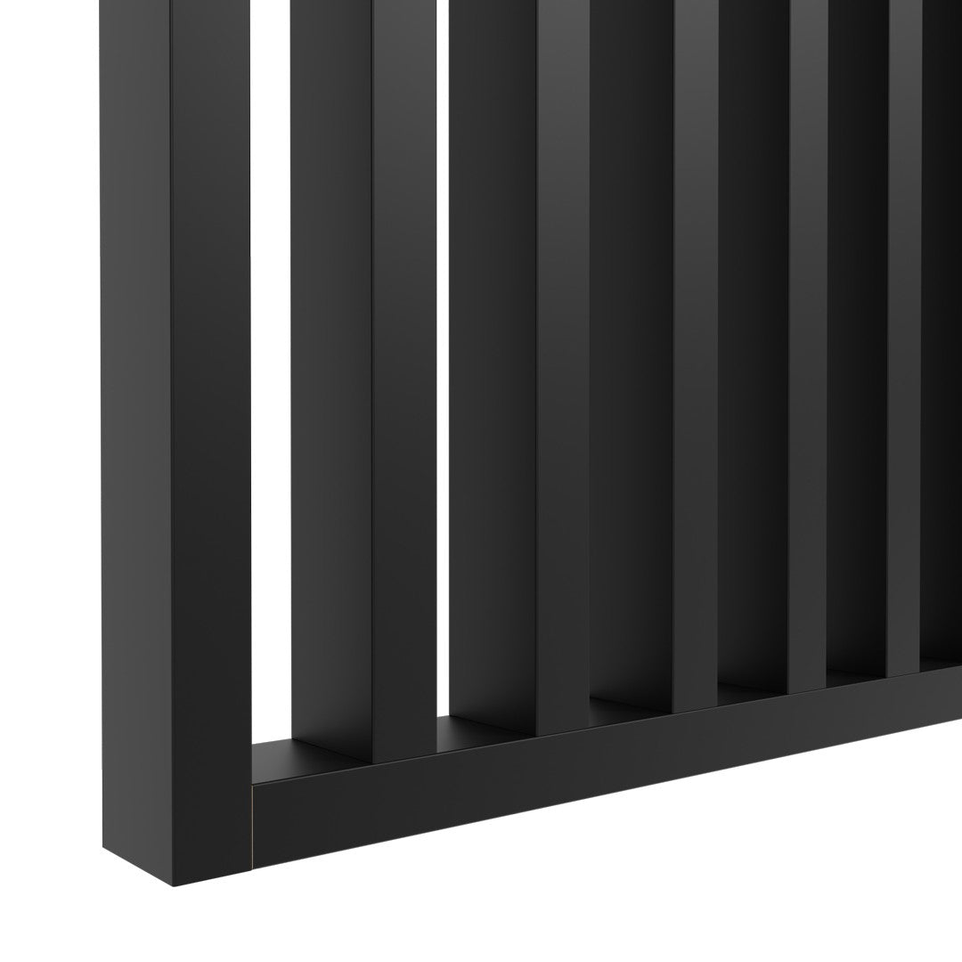 Matta musta rimaväliseinä 30x60 mm – moderni avoin väliseinä huoneen jakamiseen ja sisustukseen