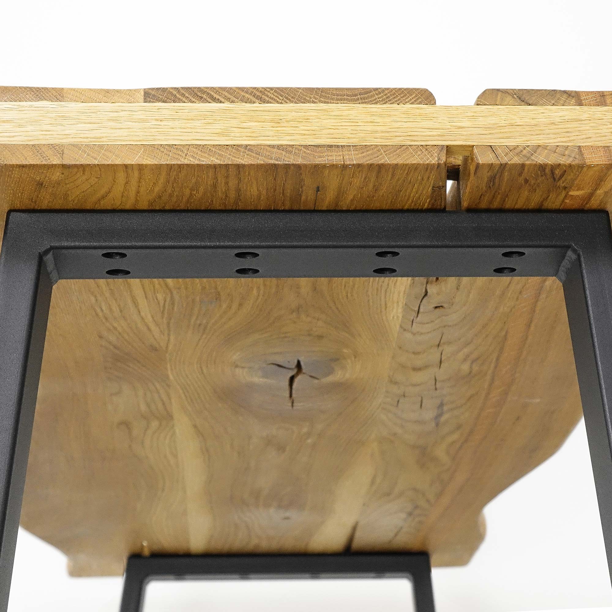 Metallinen sohvapöydänjalka musta 45cm