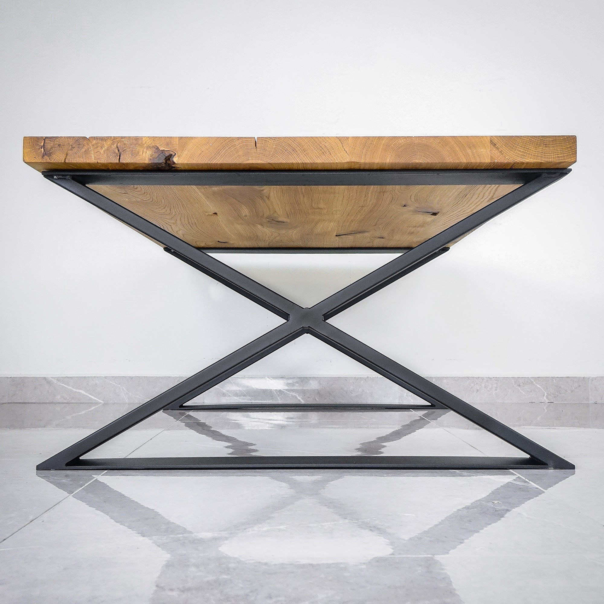 Metallinen sohvapöydänjalka musta 80cm