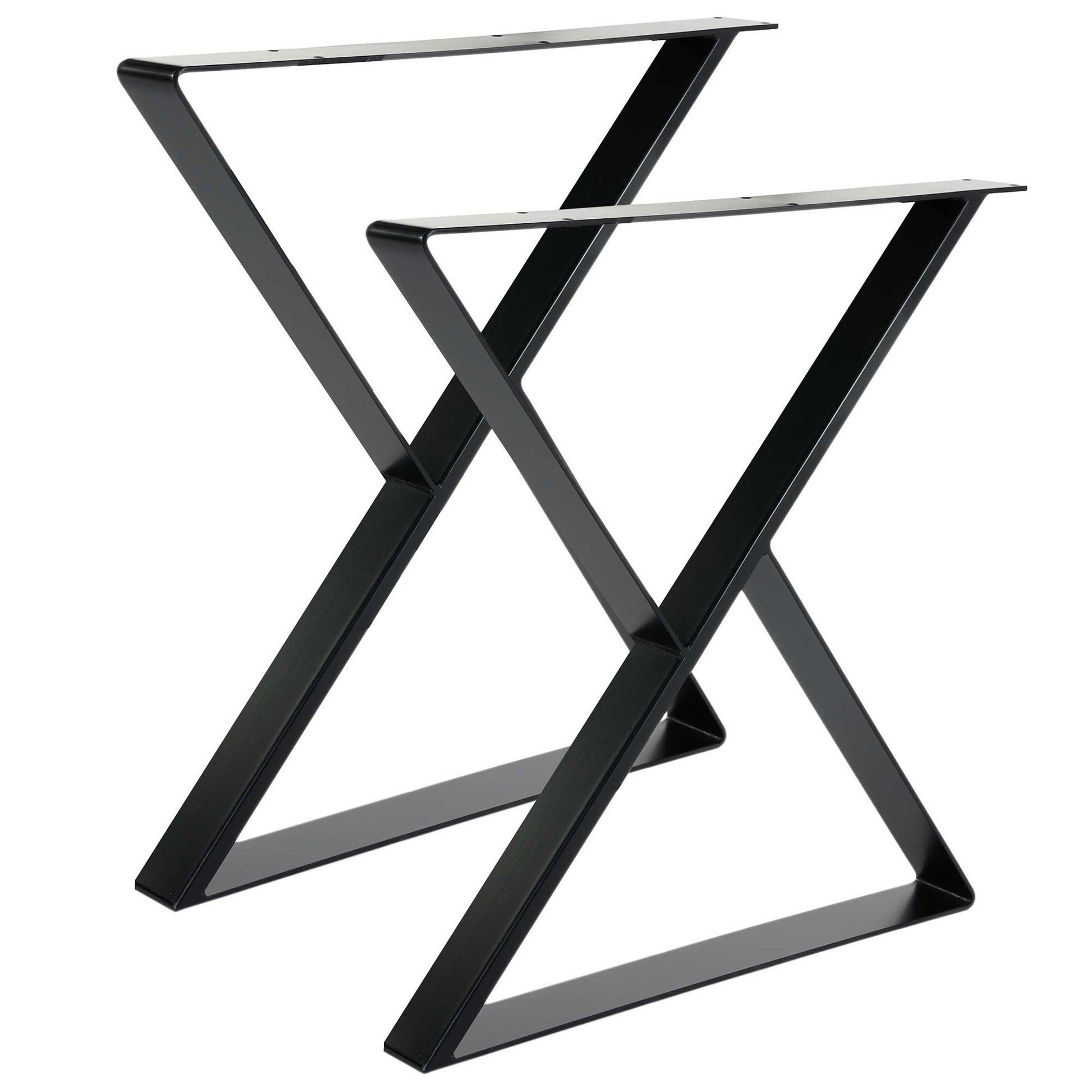 Metalliset pöydänjalat 2kpl X 80x20mm mustat 