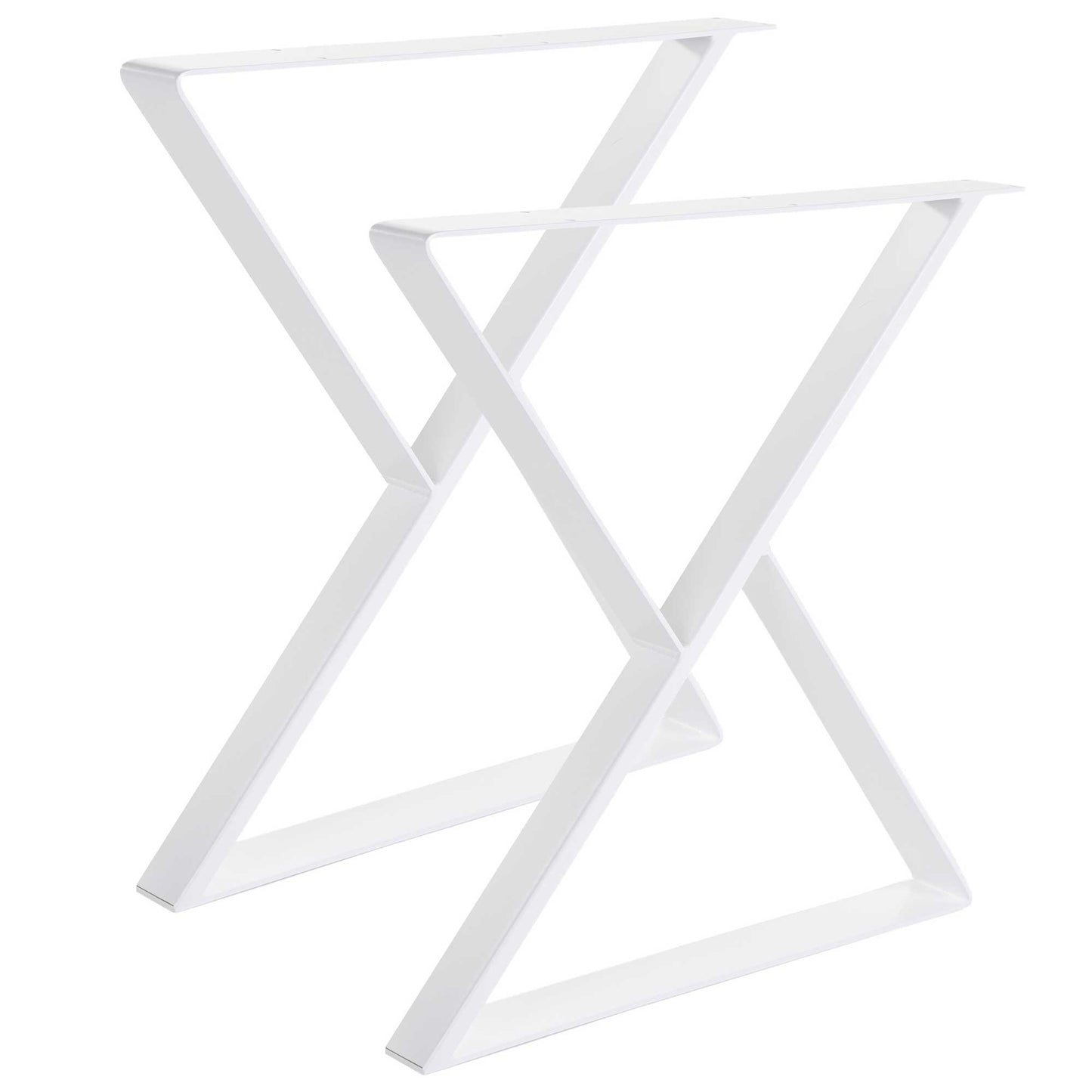 Metalliset pöydänjalat 2kpl X 60x20mm valkoiset