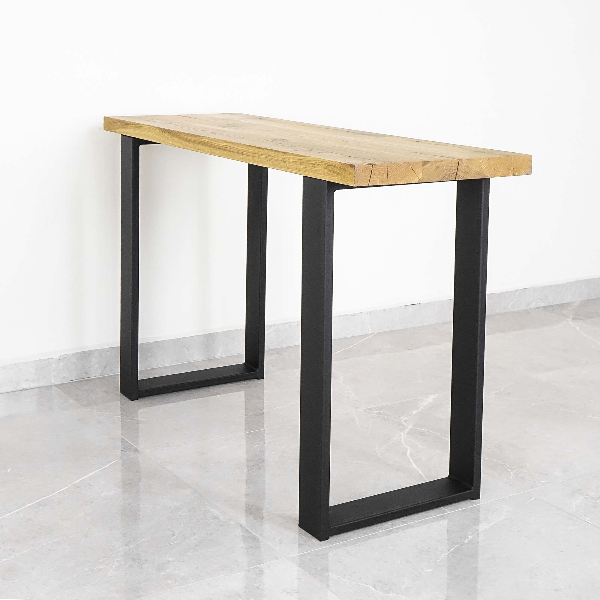 Metalliset pöydänjalat mustat korkeat