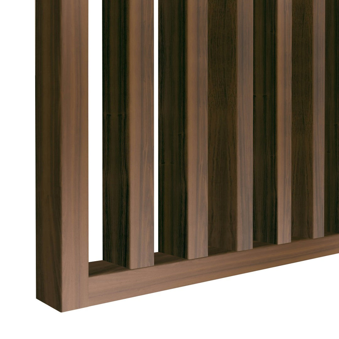 Moderni Walnut pähkinä rimaväliseinä 