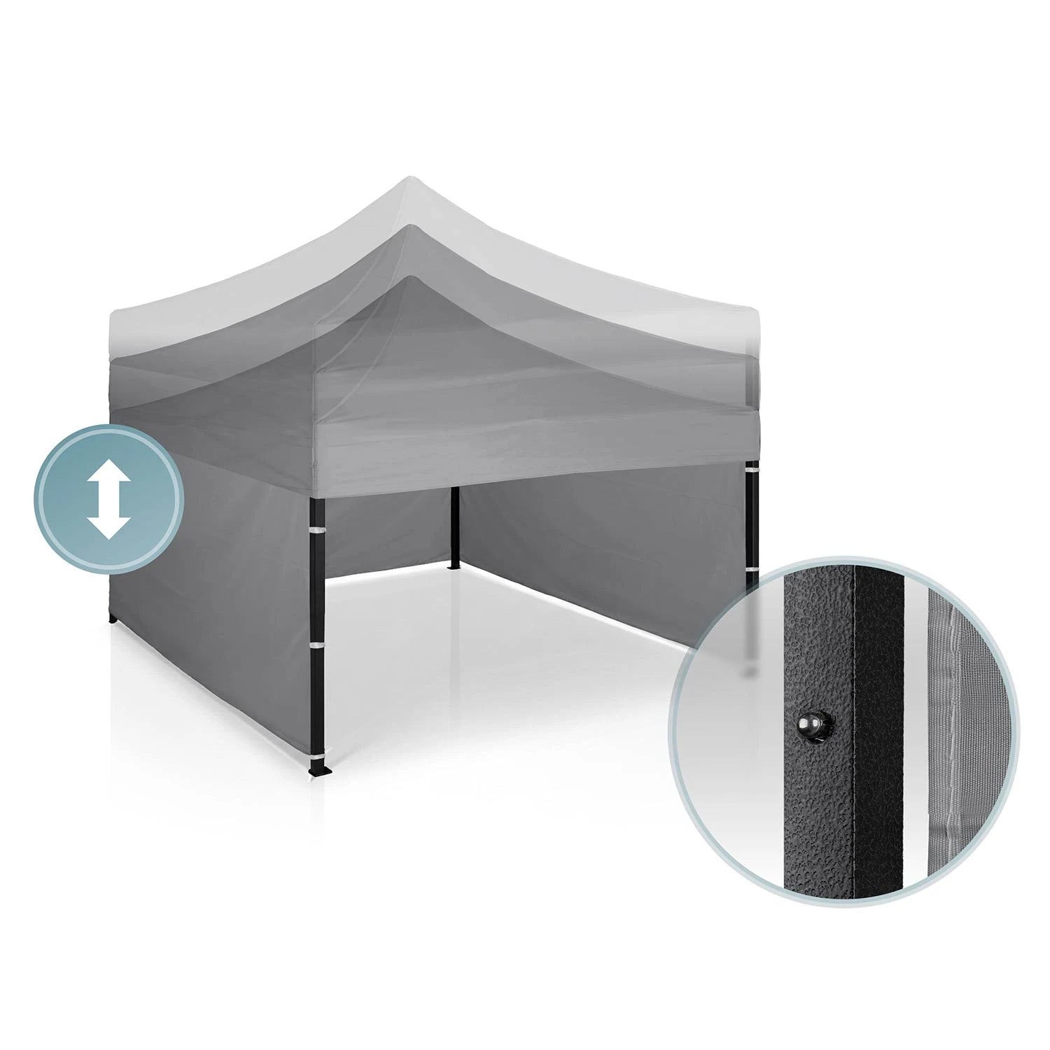 Pop up paviljonki säädettävällä korkeudella