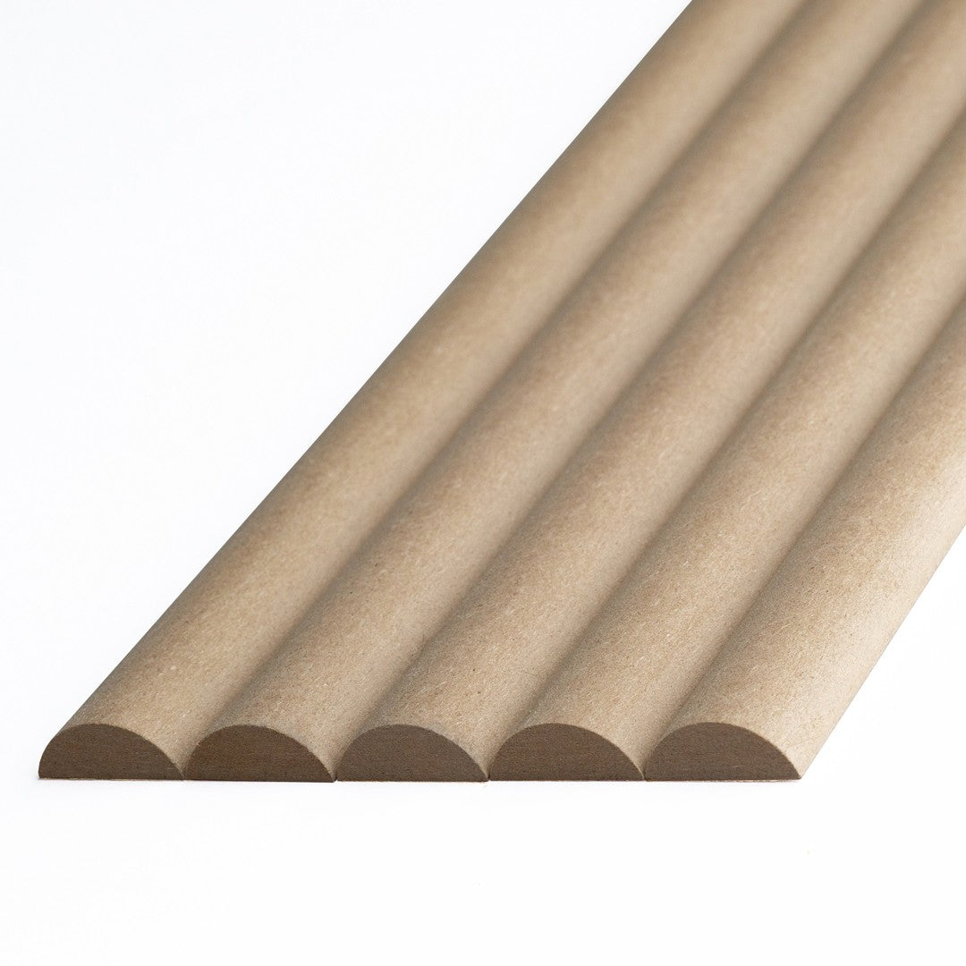 Puolipyöreä MDF-koriste lista 275 cm, helppo DIY-asennus