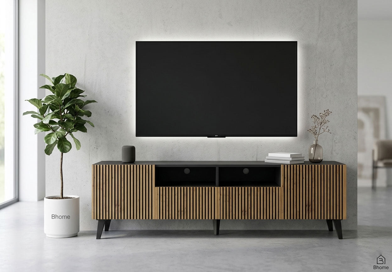 Tv-taso rima ovilla musta tammi