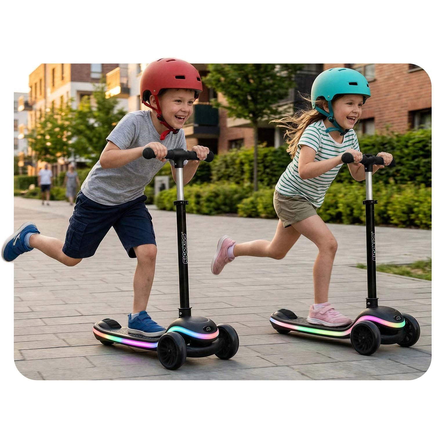 Ricokids lasten tasapainopotkulauta LED-kannella