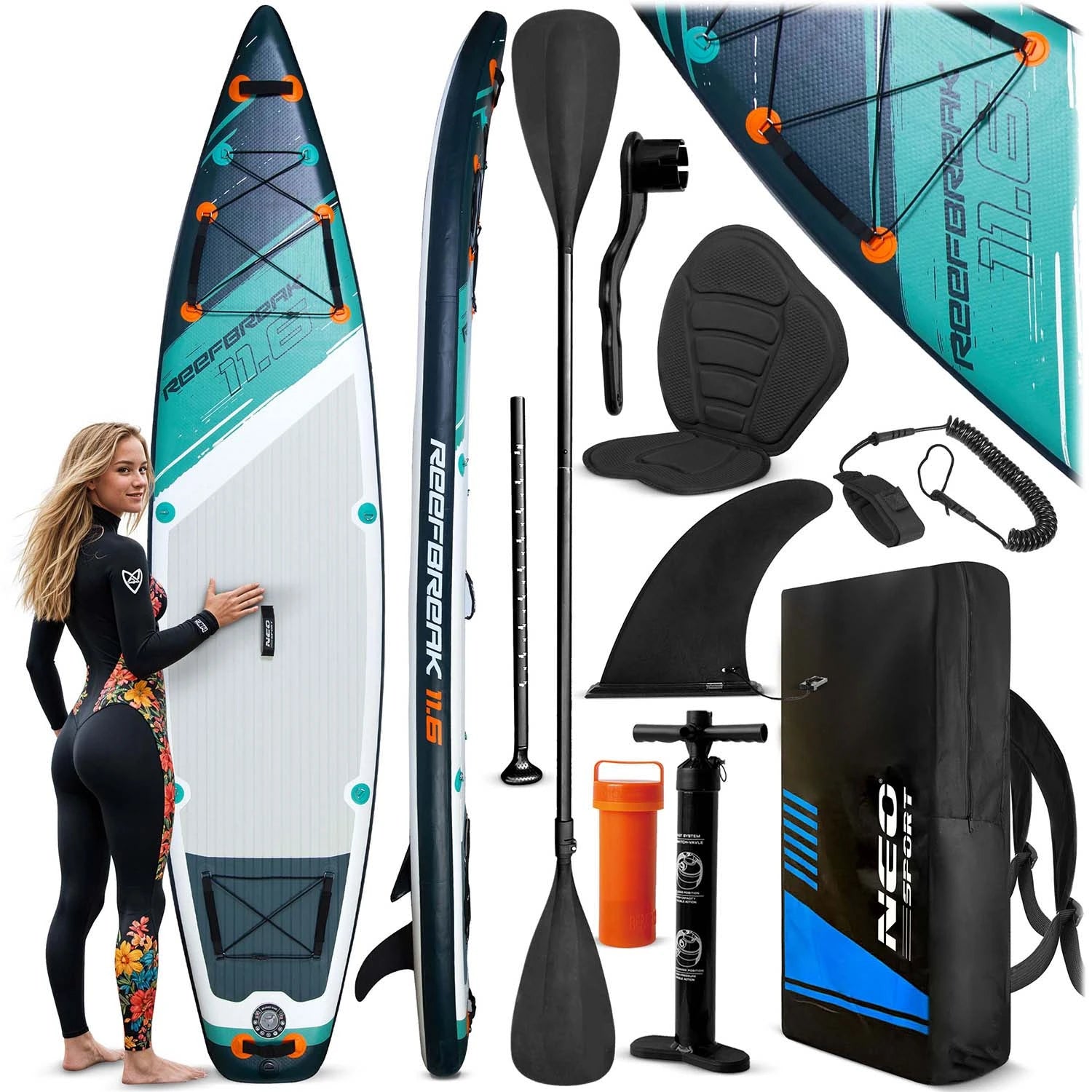 SUP-lauta 350 cm 160 kg kantavuudella – vakaa ja kestävä paddle board