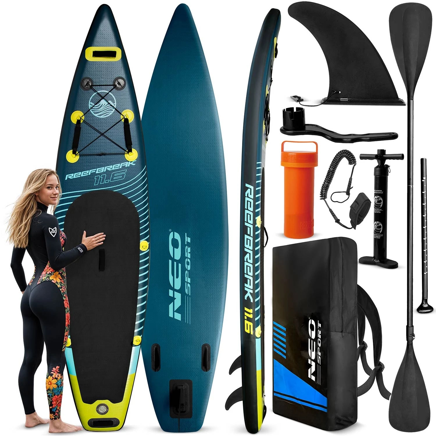 SUP-lauta 350 cm Reefbreak – vakaa paddle board
