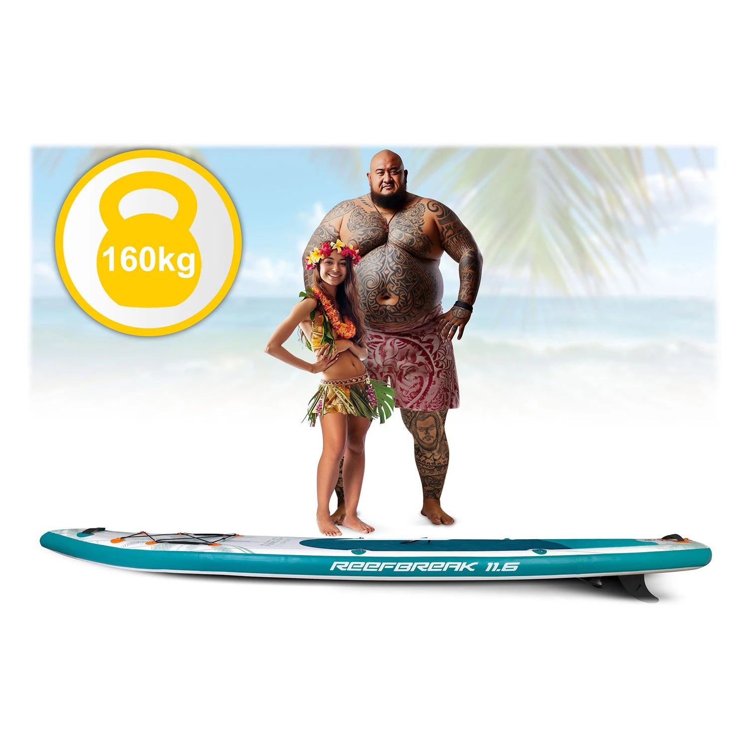 SUP-lauta painaville ihmisille 160 kg kantavuudella