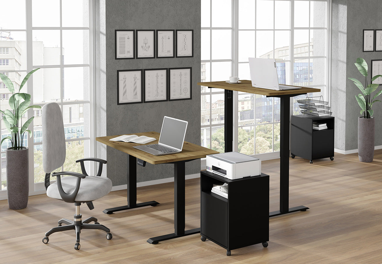 Sähköpöytä tammi musta toimistoon